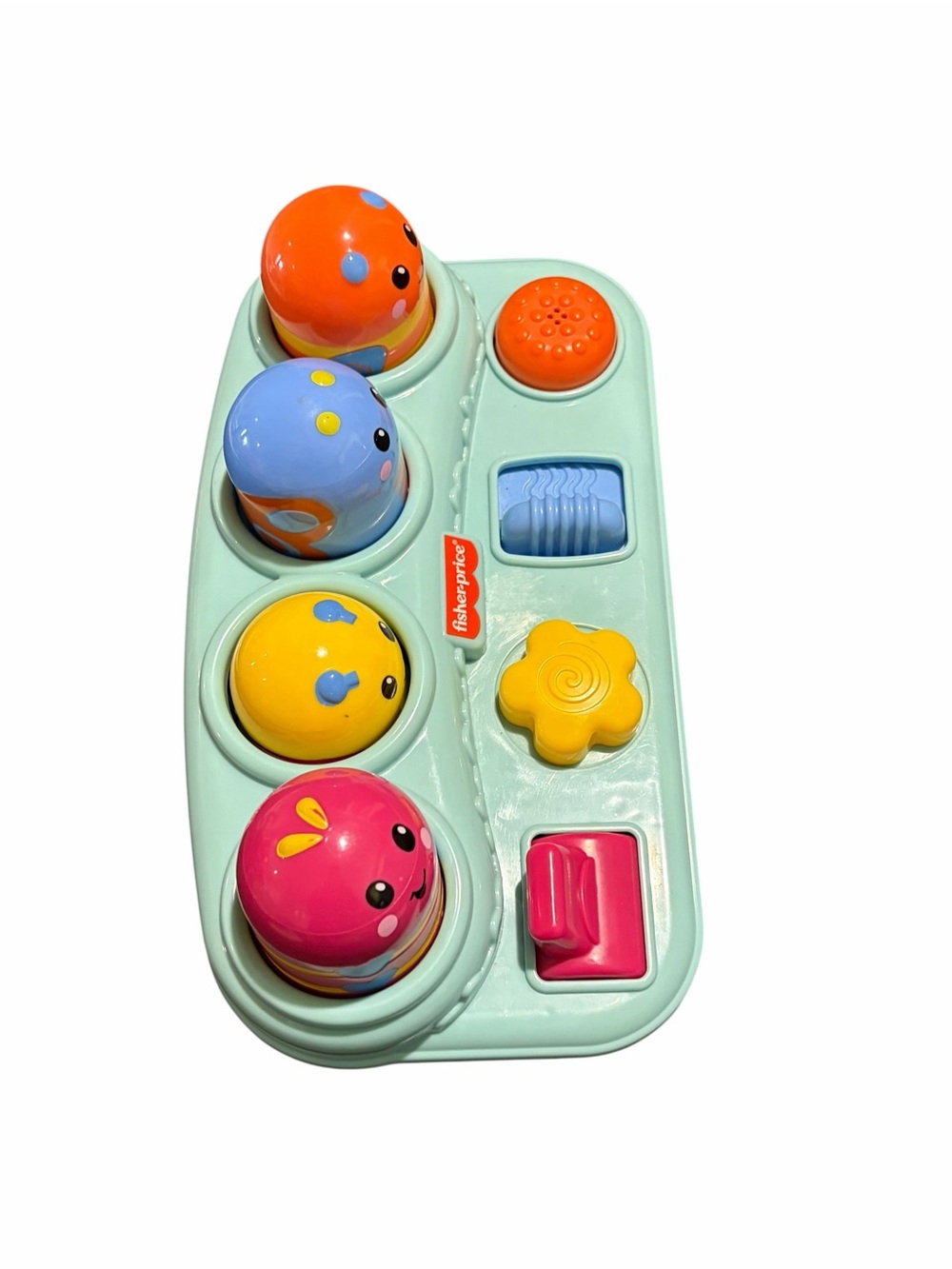 Fisher-Price Ocean Pop-Up Friends Toy - Pink, Yellow, Blue, Orange - Picture 2 of 2